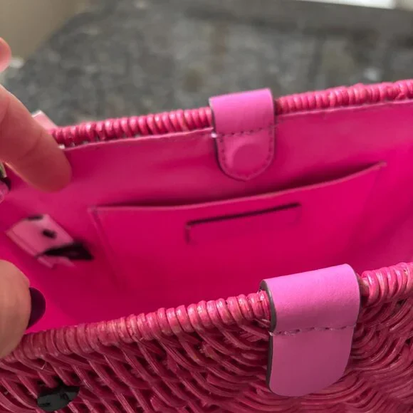 NWT Kate Spade Watermelon Picnic Perfect Crossbody Wicker bag purse - Picture 3 of 9